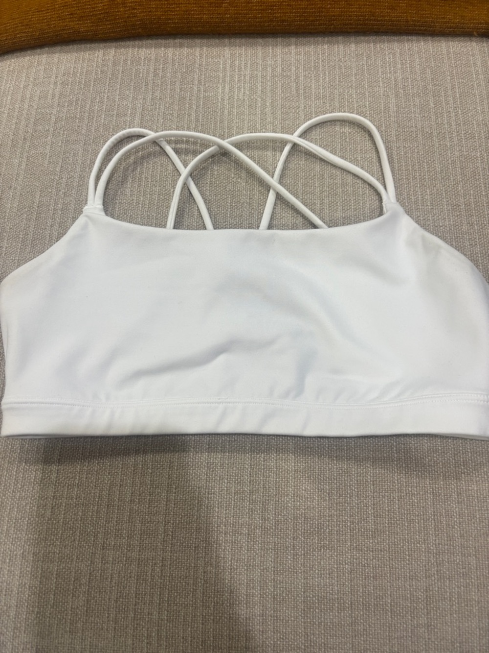 Gap Women's White Strappy Bralette - Lightweight Comfort
